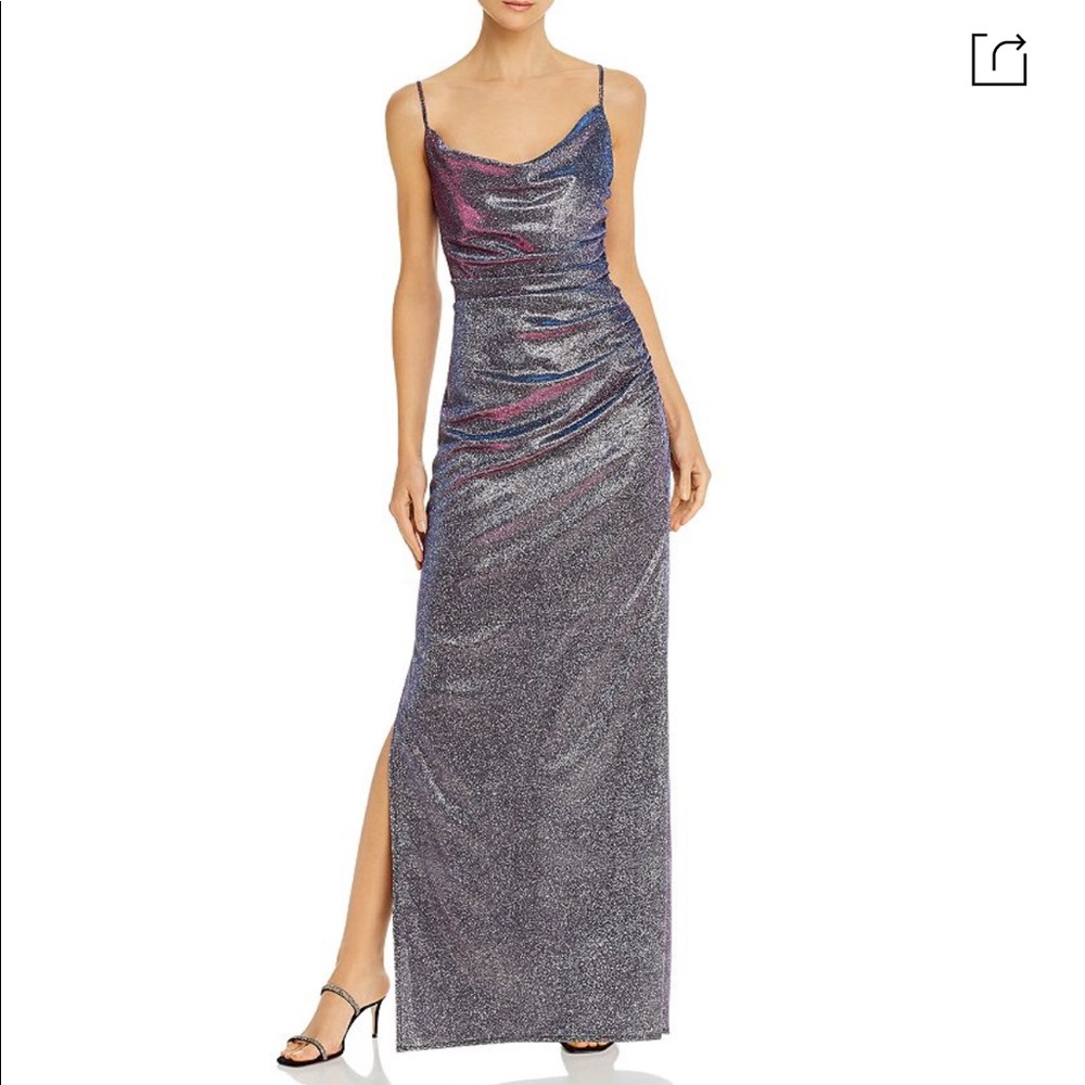 Laundry by Shelli Segal Iridescent Draped Gown (0)